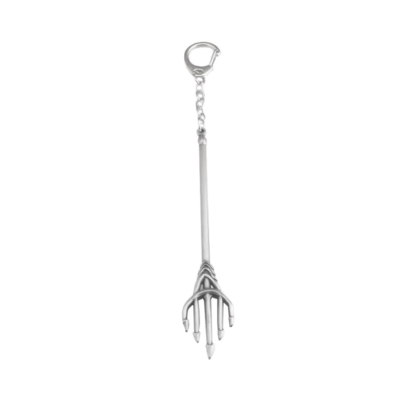 Серый SG фильм Aquaman Trident из Нептуна золотые брелоки Артура Карри оружие Модель брелок для ключей chaviro мужской автомобильный брелок колье ювелирные изделия - Цвет: Серый