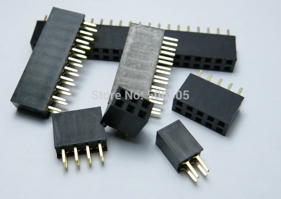 

7Pins Double row line socket outlet Female 2.54 MM spacing ribbon cable socket 20pcs/lot
