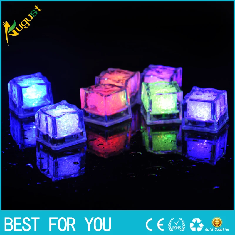 24 шт./лот Navpeak LED Ice Cube Fast Flash Slow 7 цветов авто меняющий кристалл куб для Дня Святого