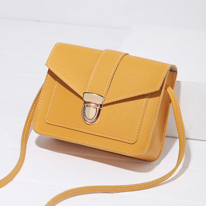 

Hot Selling Women Crossbody Buckle Bags Female Small Solid Color Messenger Shoulder Bag -B5