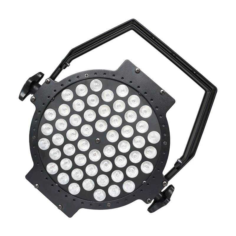 54x3W RGB красочный 3 в 1 7 DMX канал триколор плоский Led Par свет 200 Вт Мощность тонкий