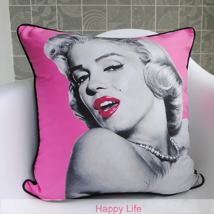 1 шт. искусство ретро красная Мэрилин чехол для дивана подушка кровати поясничная