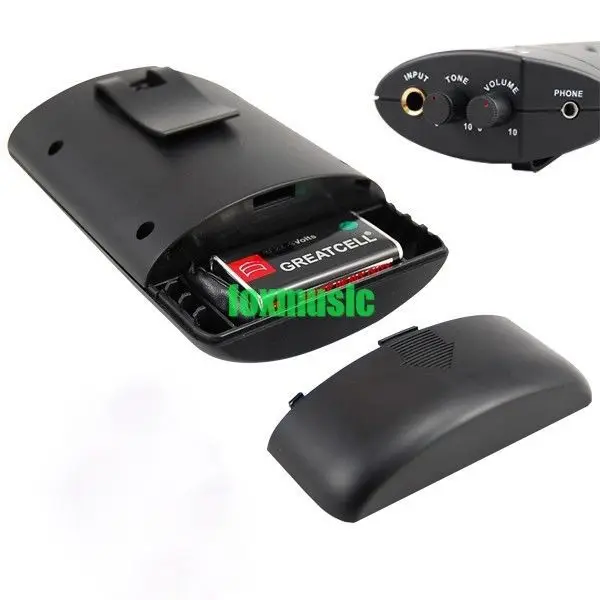 Портативный мини-гитарный усилитель W/Distortion Small Clip Headphone Amp 1 3 W черный | Спорт и