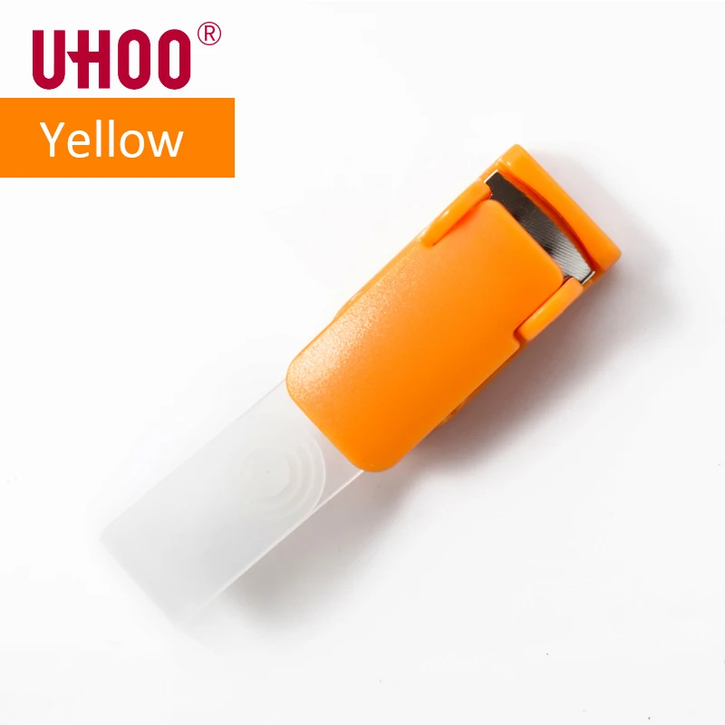 Yellow 12 шт./упак. UHOO название клипсы для тегов 6702 360 градусов веревка пряжки ID держатель для карт из АБС-пластика клипсы бейджей бейджик, оптом - Цвет: Yellow