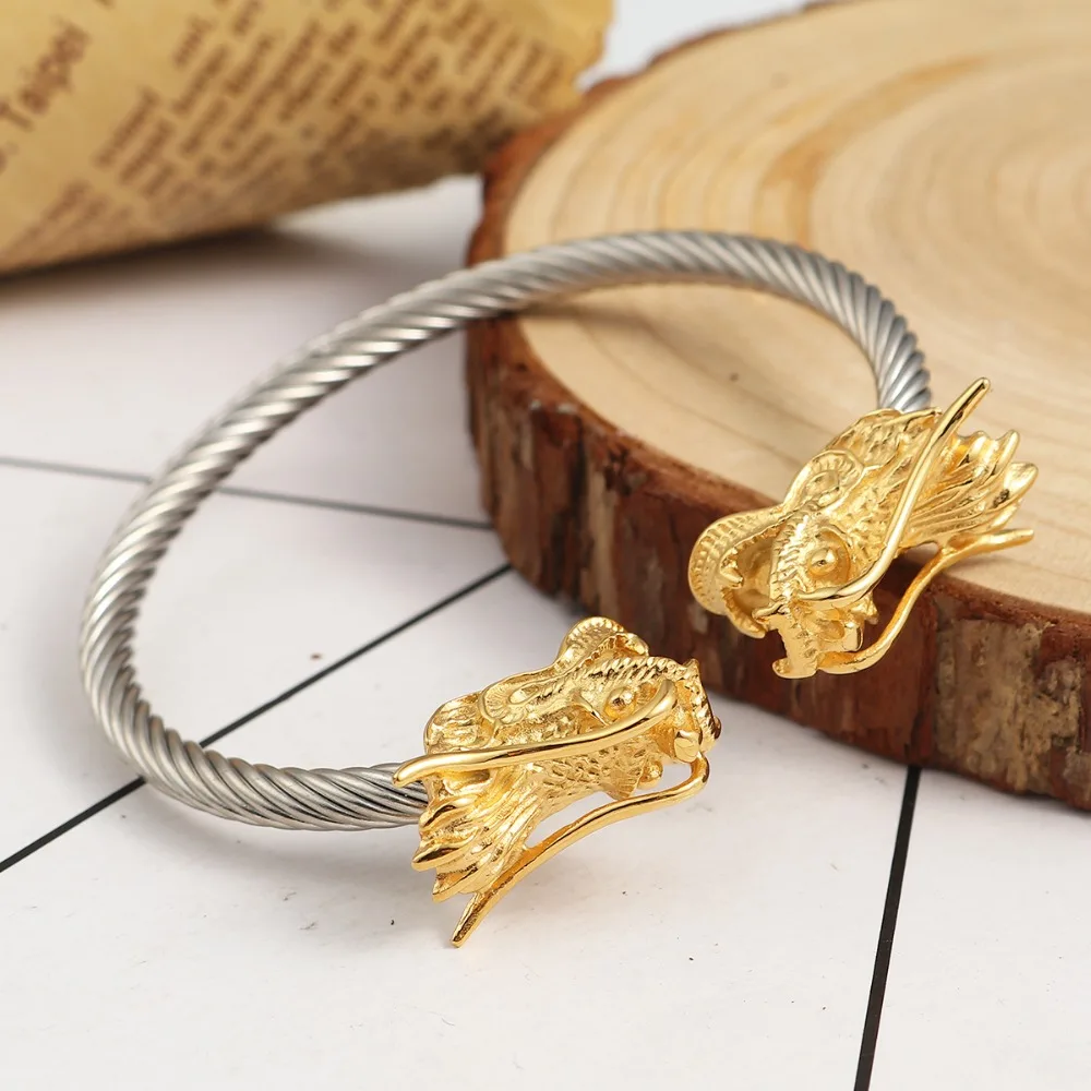 DoreenBeads модный браслет из нержавеющей стали Открытый на запястье браслеты золото