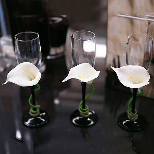 

20 Pcs Artificial Latex Calla Lily Flower Beautiful Bouquet Home Wedding Bridal Decor