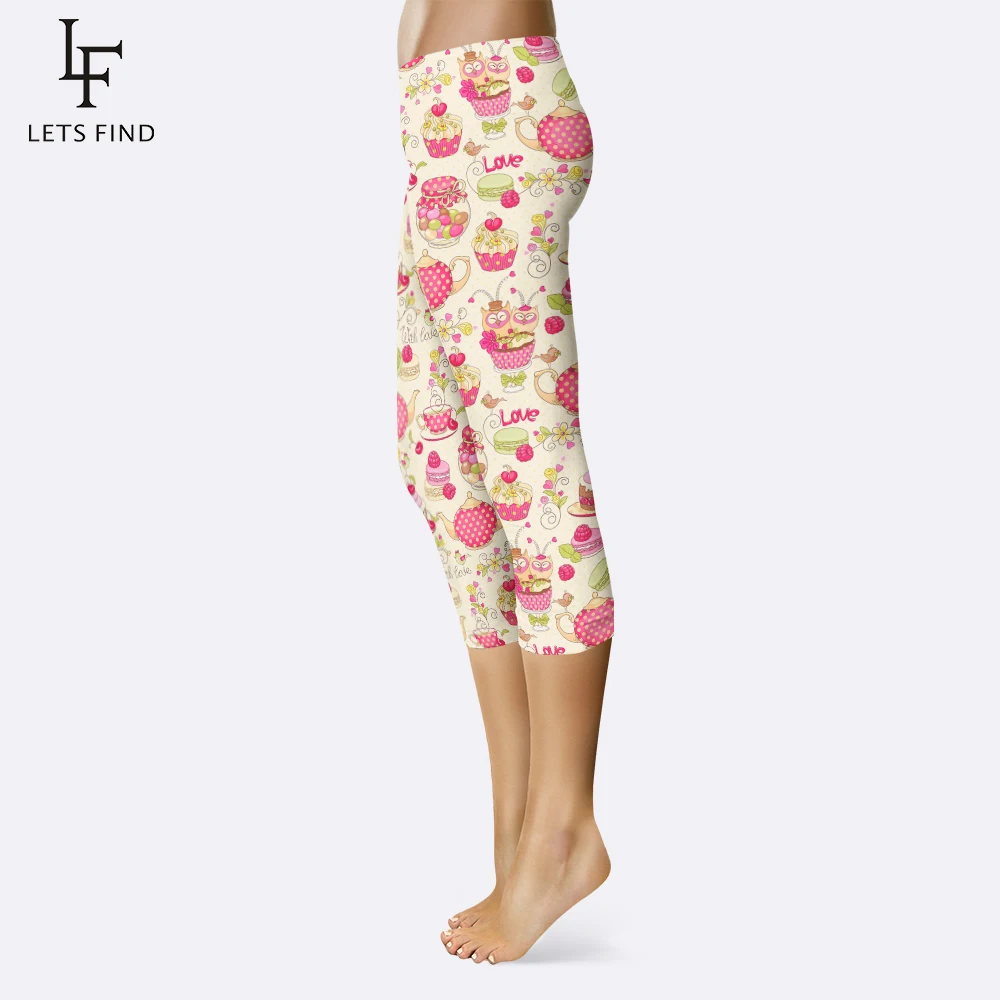 Женские леггинсы до середины икры полный комплект из брюк с надписью Love подарок