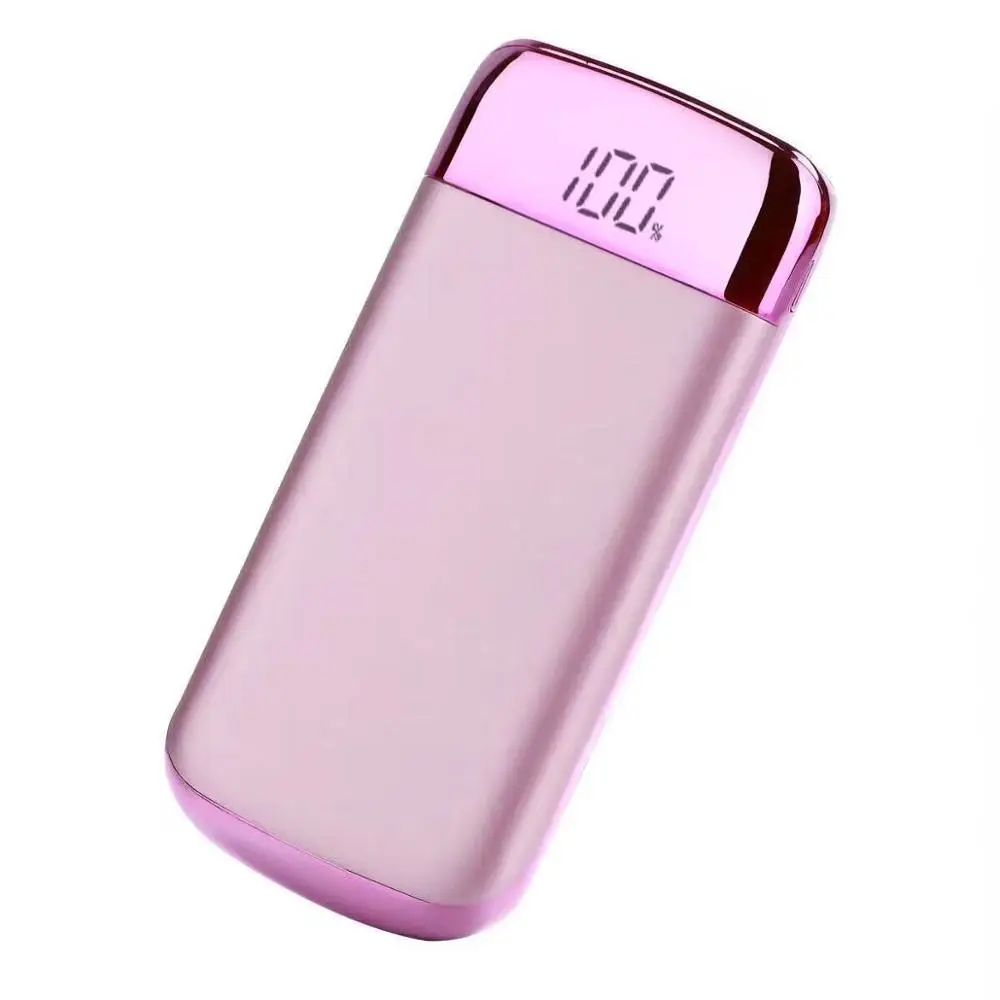 Pink 20000 мАч портативное Внешнее зарядное устройство с двойным USB светодиодным цифровым портативное зарядное устройство с дисплеем для iPhone samsung Xiaomi Phone power Bank - Цвет: Pink