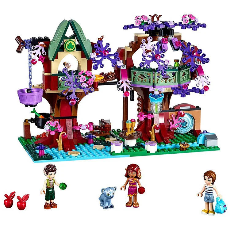 Toys for children girl CHINA BRAND 10414 self-locking bricks Compatible with LEGO Elves The Elves' Treetop Hideaway 41075 | Игрушки и