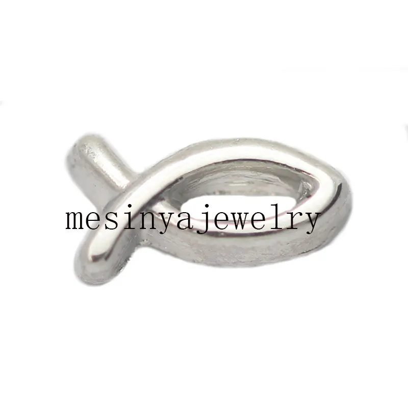 10 шт Иисуса рыбы пользовательские Плавающие Подвески для стеклянного медальона |