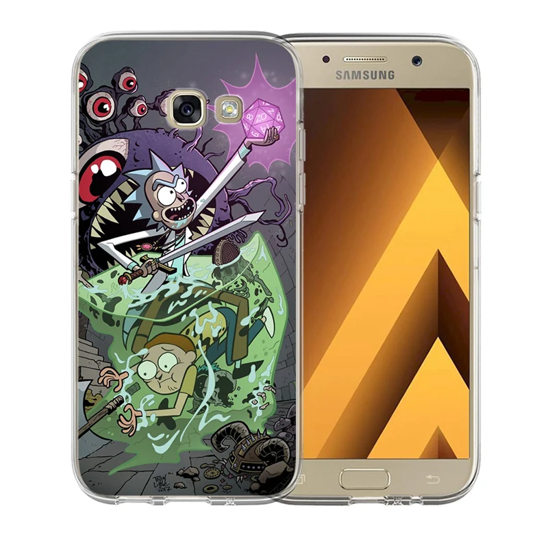 Роскошный чехол для телефона Rick And Morty Samsung Galaxy S6 S7 S8 S9 Edge Plus A3 A5 A7 A8 2015 2016 2017 2018 J3 funda