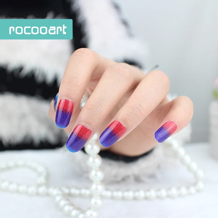 Rocooart Y5022 зеленый синий красный смешанный СТИКЕР для ногтей градиентный цвет