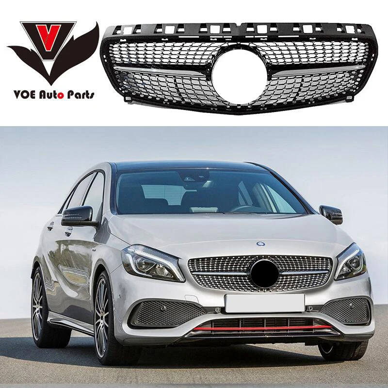 Передняя решетка для гриля Mercedes W176 ABS Diamond Benz 2013 2014 2015 A Class A180 A200 A260 A45