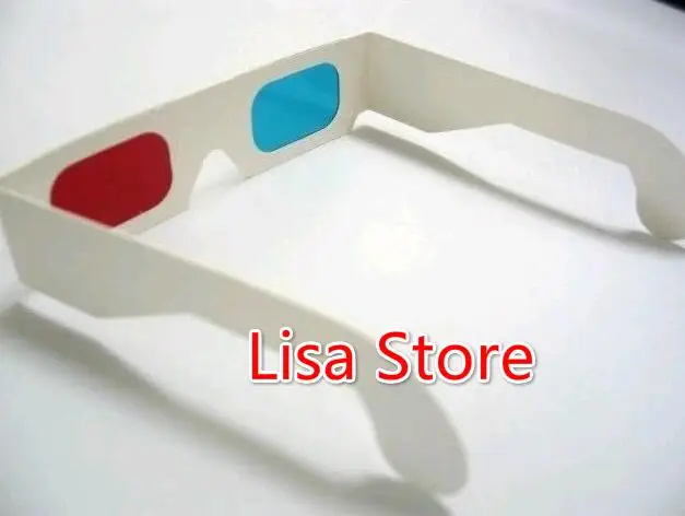 Бесплатная доставка 100 штук высококачественные 3D очки из объемной бумаги красный