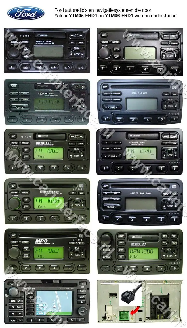 Автомобильный модуль Bluetooth AUX-in аудио MP3 музыкальный адаптер 12Pin порт для Ford Focus Mondeo 6000CD 5000 CD 6006 CDC CDX-F214