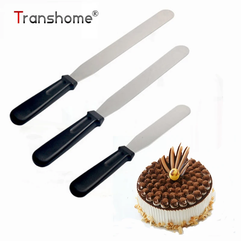

Transhome Baking Spatula 6/8/10 Inch Spatula Pastry Cake Straight Stainless Steel Butter Cream Putty Knife Pastry Cutter Baking