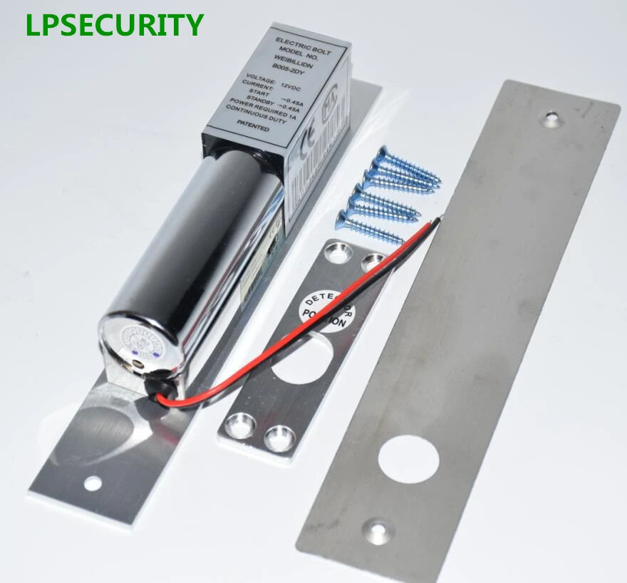 LPSECURITY 12VDC 2-линейный Электрический Болт для дверных ворот блокирующий болт