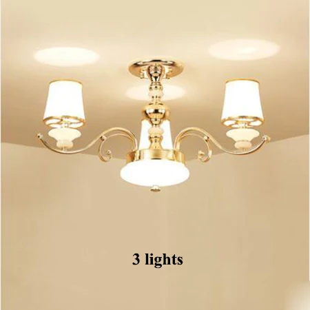 3 lights Современные золотые металлические светодиодные люстры для гостиной, светодиодные подвесные люстры, светильники для столовой, светодиодные подвесные светильники - Цвет абажура: 3 lights