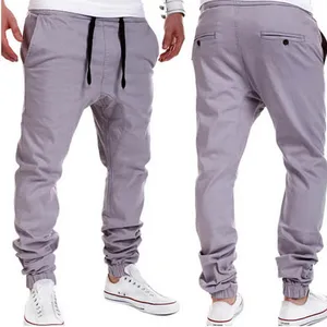 Брюки мужские однотонные эластичные, модные спортивные штаны с перекрестными полосками, дышащие повседневные Тонкие штаны для мальчиков, длинные штаны, HSJ88