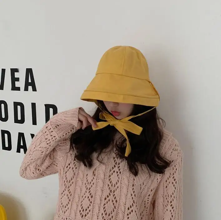 Летние однотонные модные широкие Панама с полями из хлопка и льна солнцезащитный