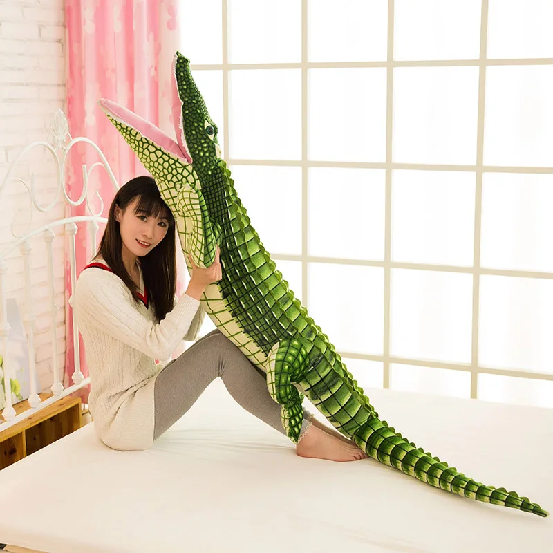 

105-200cm Stuffed Animal Real Life Alligator Plush Toy Simulation Crocodile Dolls Kawaii Ceative Pillow for Children Xmas Gifts