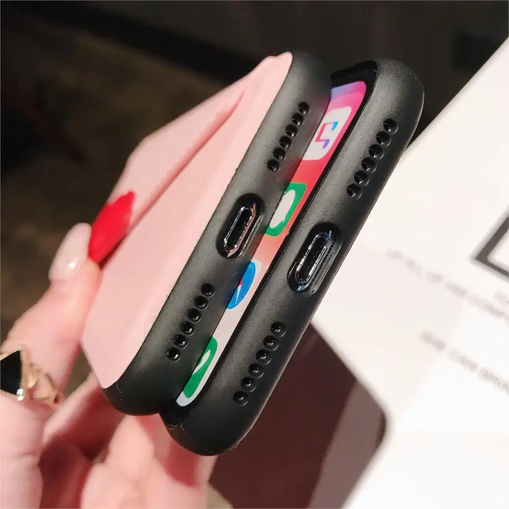 Чехол-книжка Haissky с изображением сексуальных губ для iPhone Xs Max XR X кожаный