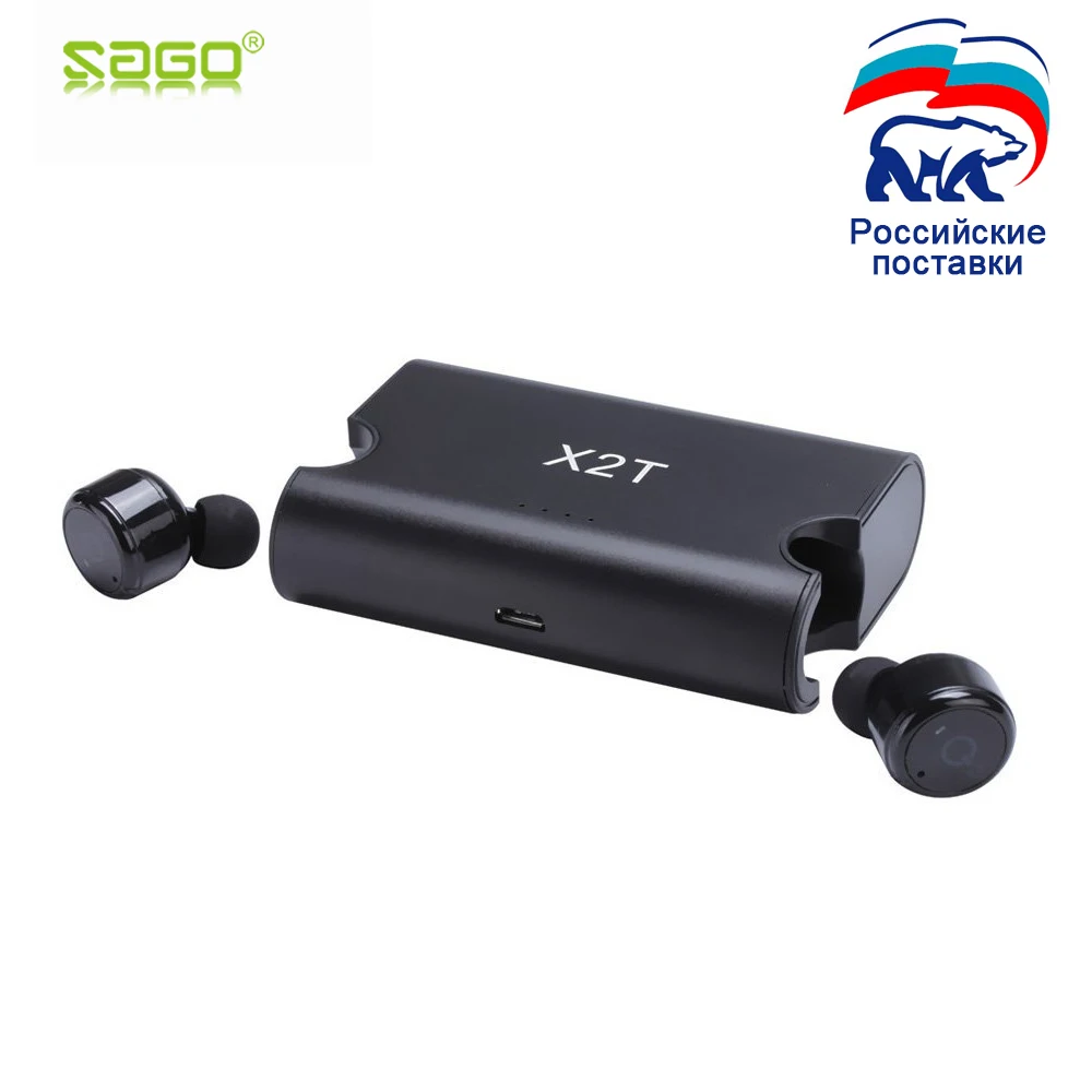 Беспроводные мини наушники Sago X1T/X2T с шумоподавлением bluetooth гарнитура внешним