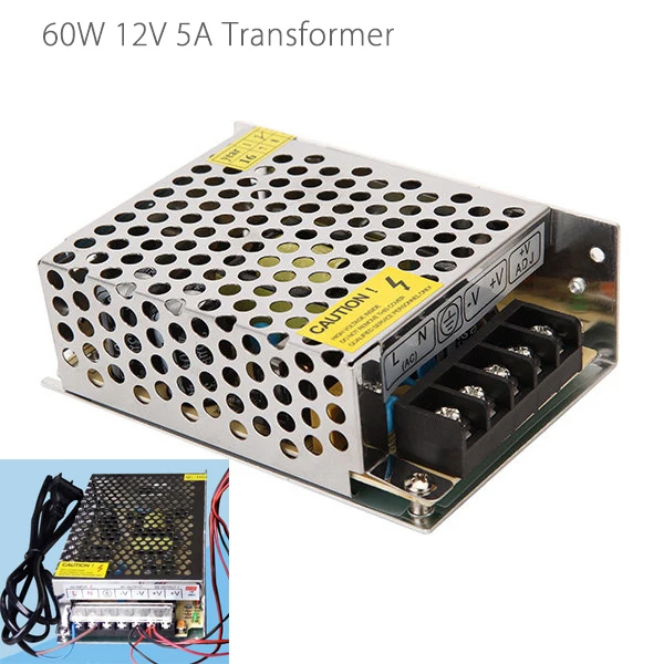 AC 85 265V переменного тока в постоянный 5A 60W 12V Светодиодный драйвер импульсного