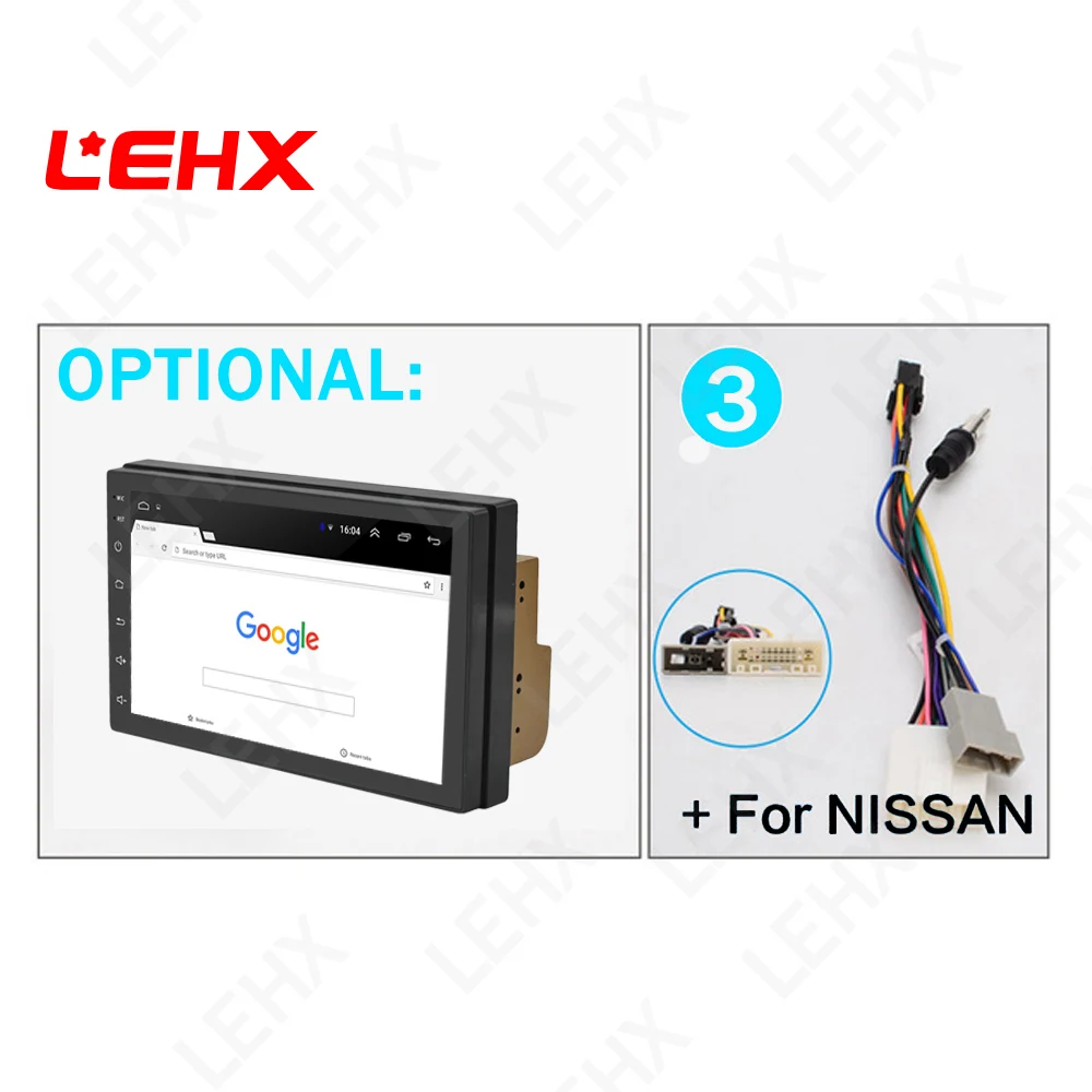 LE7016-NISS LEHX двойной Din универсальный 7 дюймов Android 8,1 автомобильный Радио GPS мультимедийный блок плеер для TOYOTA Nissan Kia RAV4 Honda VW Hyundai - Цвет: LE7016-NISS