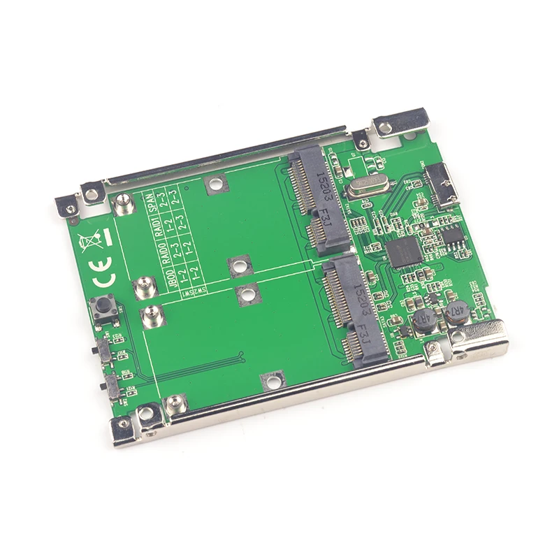 USB3.1 Micro-B to SATA 6G 2 ports mSATA supported RAID 0 1 Adapter Expansion Card Chip ASMedia ASM1352R | Компьютеры и офис
