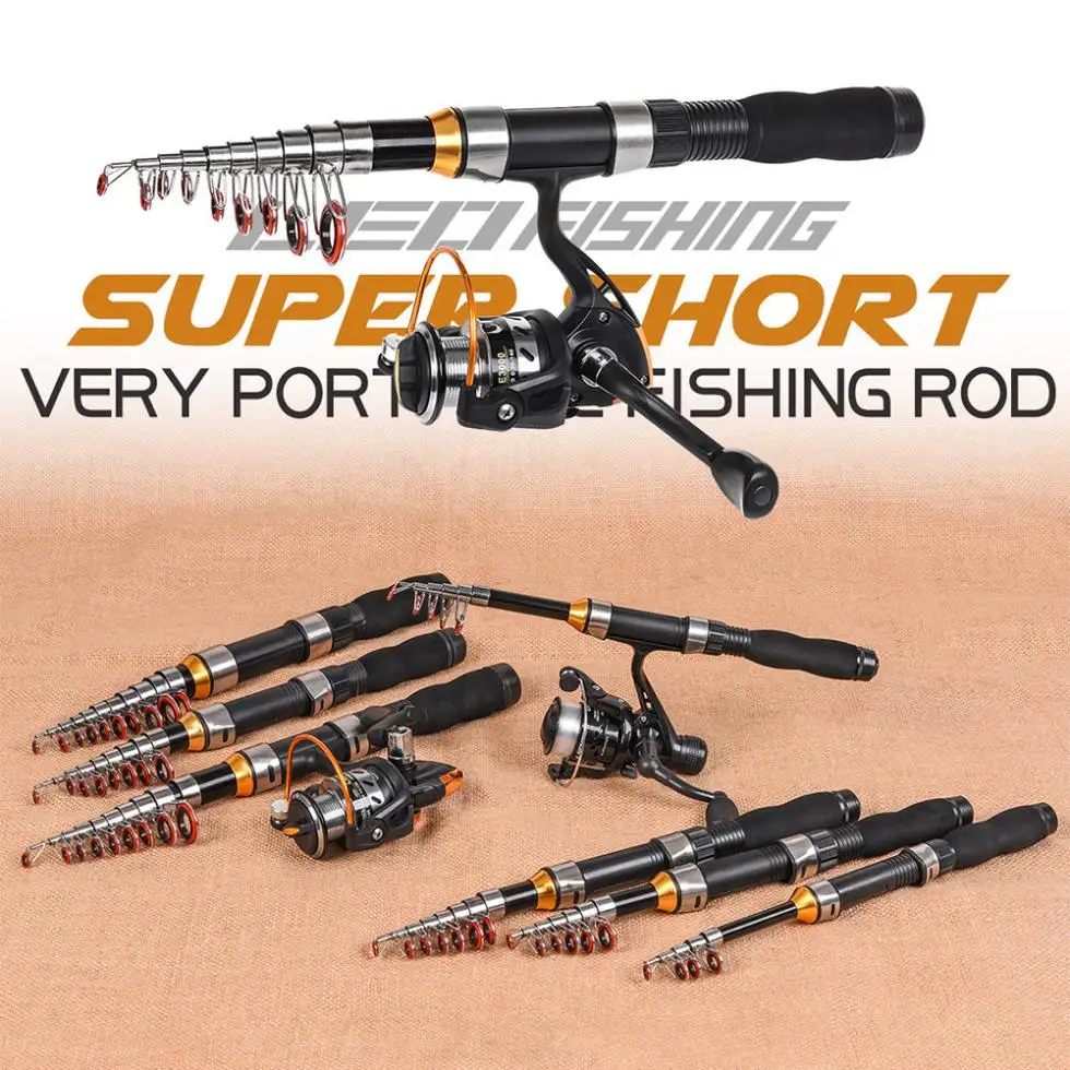 Portable 1.0m 1.5m 2.1m 2.3m Mini Ultra Short Telescopic Fishing Rods Glass Fiber 11 Section Portable Lure Ice Fishing Pole