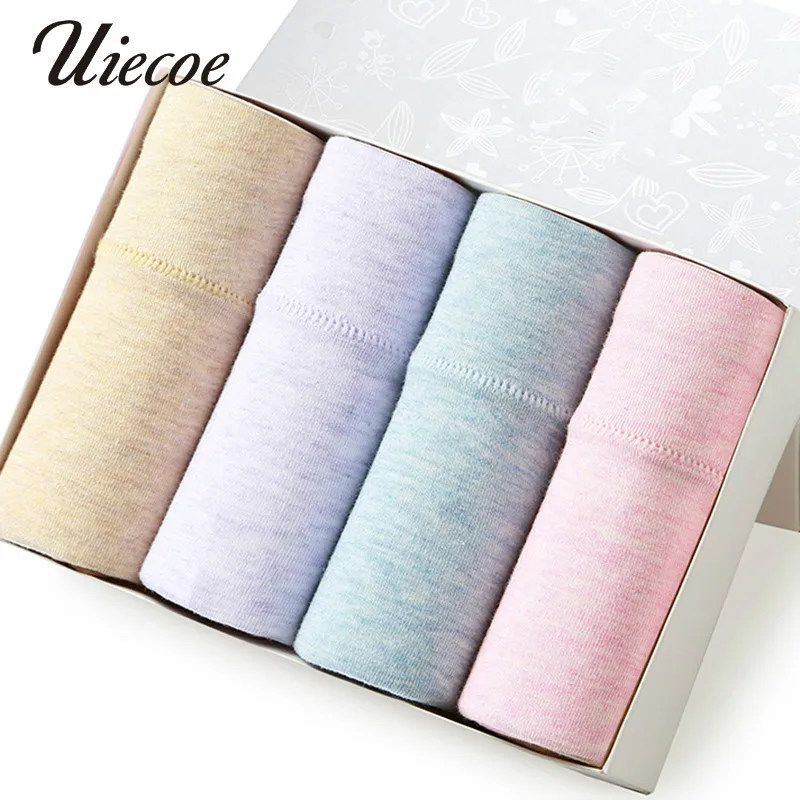 UIECOE4Pcs/Лот контрольные трусики Бесшовные женские трусы для похудения со средней