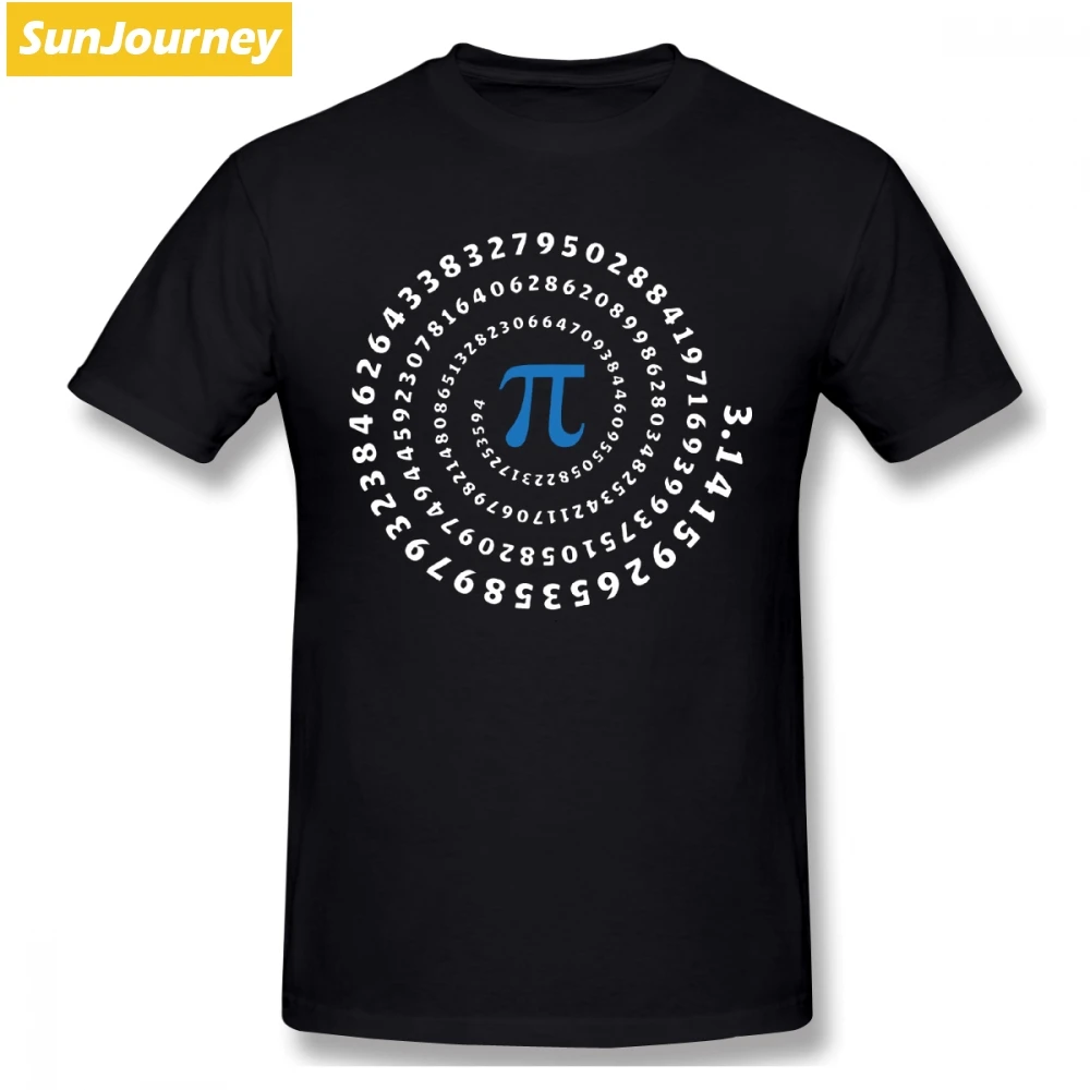 Pi Математика наука Geek мужские футболки размера плюс с коротким рукавом из хлопка