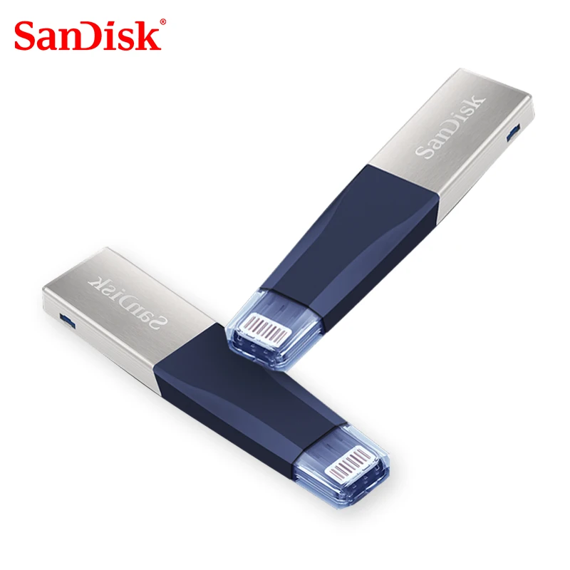 Sandisk USB флеш накопитель 32 Гб 64 для iPhone 7 Plus 6 5 5S Lightning to Metal Pen Drive U Disk IOS 8 2 memory stick 128