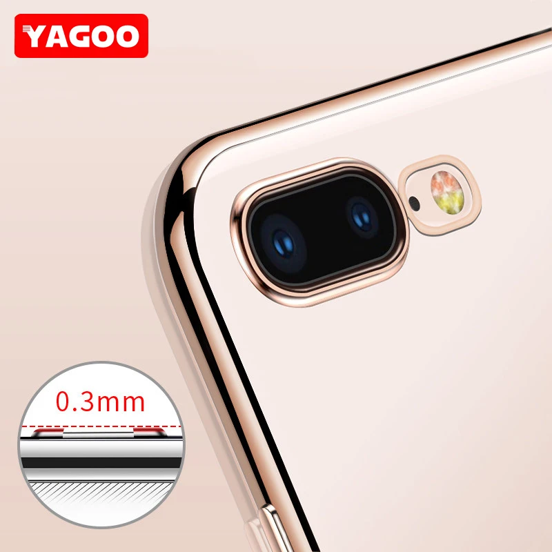 For iphone 7 plus case for iphone7 transparent luxury silicone soft back cover 360 shell ultra thin protective yagoo |