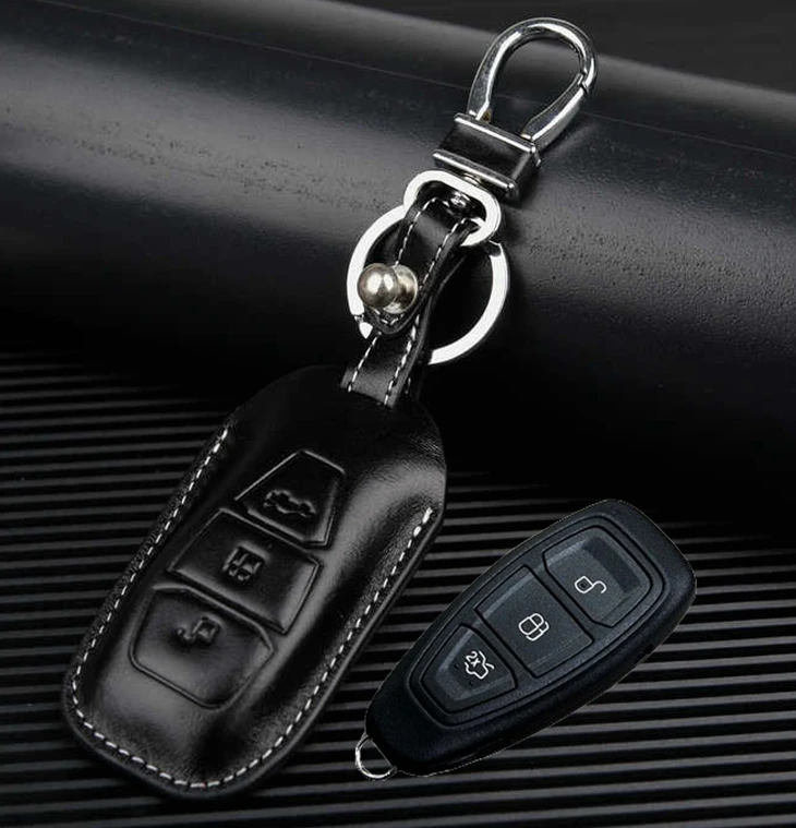NAN ZI HAN кожаный держатель для ключей Fob чехол Ford Focus Kuga Ecosport Mondeo умный дистанционный