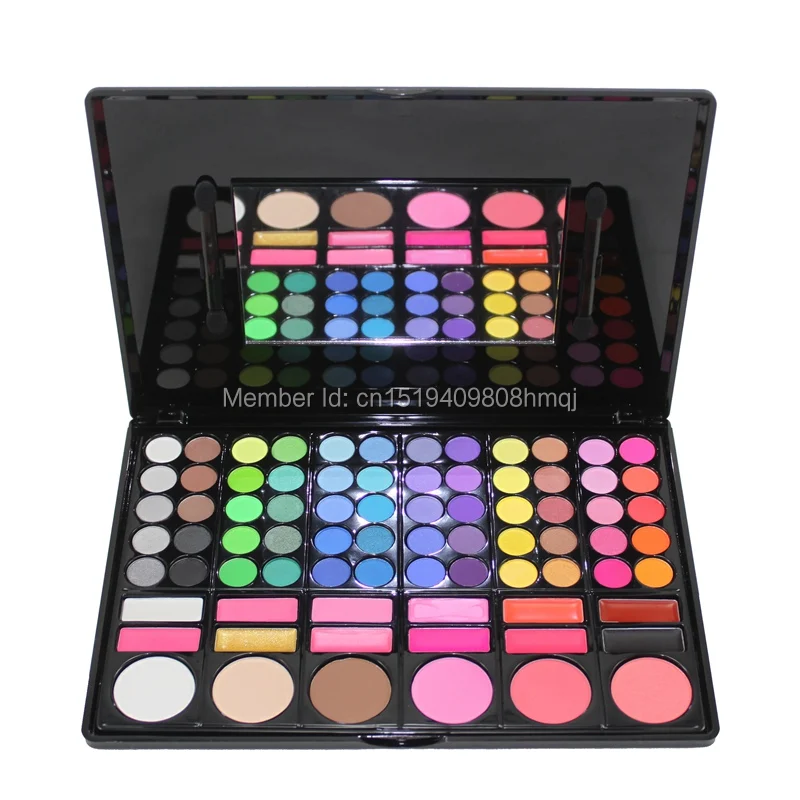 Палетка теней для век с румянами, контурной пудрой, блеском для губ и модными оттенками теней для век, набор для макияжа 2 модели.