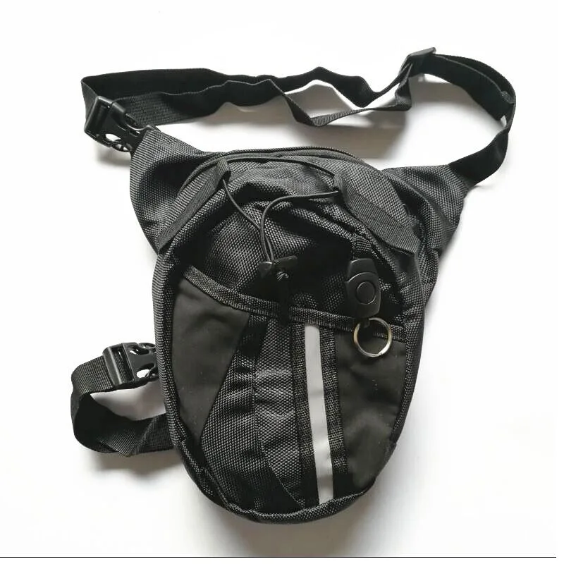 Нейлоновая многофункциональная сумка fannypack для мужчин черная поясная мотоцикла