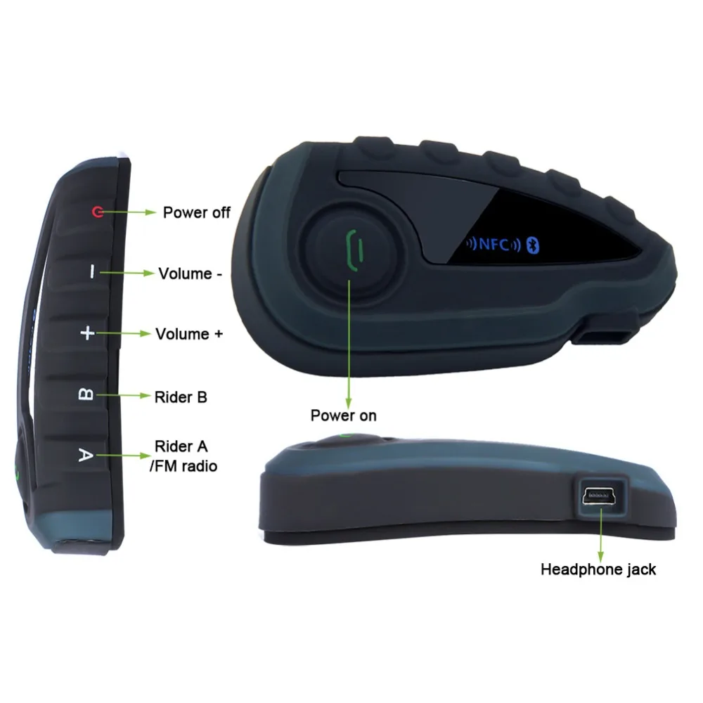Bluetooth-гарнитура VNETPHONE V8 для мотоциклетного шлема 1200 м | Автомобили и мотоциклы