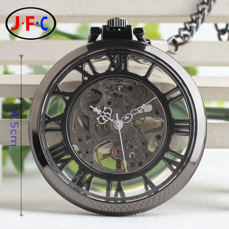 Рим классический стерео механические карманные часы крышка ручной цепи моде