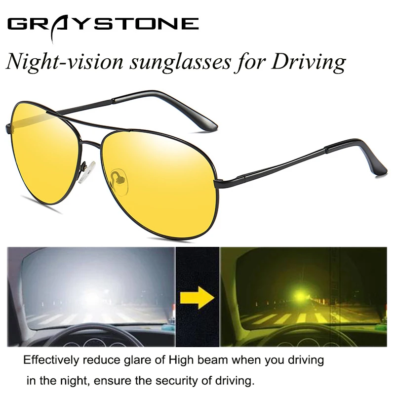 Flash Mirror Polarized Sunglasses for Men Women Brand Designer Pilot Night Vision Frog Driving Goggles Eyewear | Аксессуары для