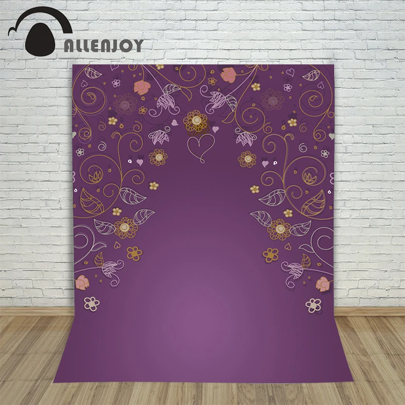 Allenjoy фон для фотосъемки День Святого Валентина фиолетовый цветок полосы милый