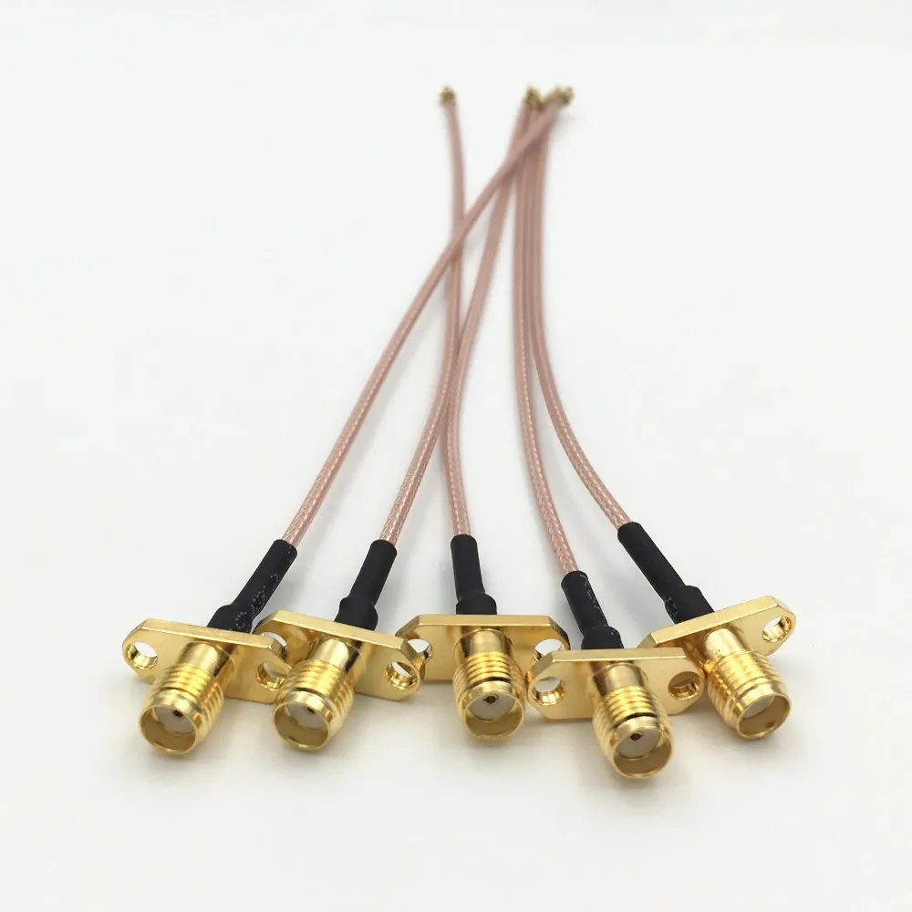 10 шт. фланцевое крепление IPX U.fl IPEX на гнездо SMA с 2 отверстиями штекер RG178