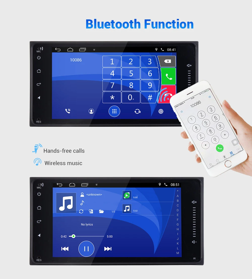 GPS навигация WiFi Автомобильный мультимедийный плеер для Toyota Corolla rav4 Android 7 1 Bluetooth 4 0