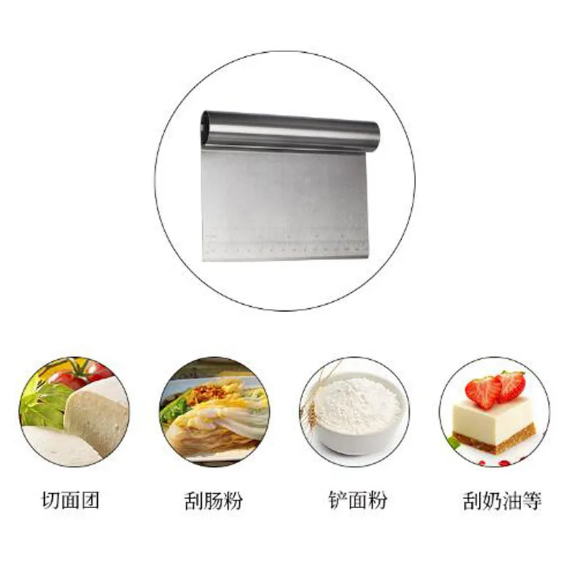 Kitchen Accessories Stainless Steel Dough Cutter Flour Spatula Pastry Knife Scraper for Pizza Pancake Battercake | Дом и сад