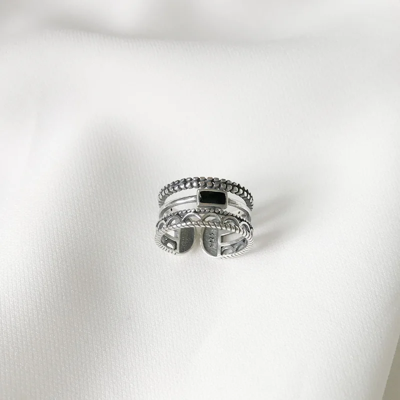 TOTASALLY New Retro Stylish Female Finger Rings Hot Trending Top Quality Pretty Ring Jewelry For Women Gift 925 Sterling Silver | Украшения