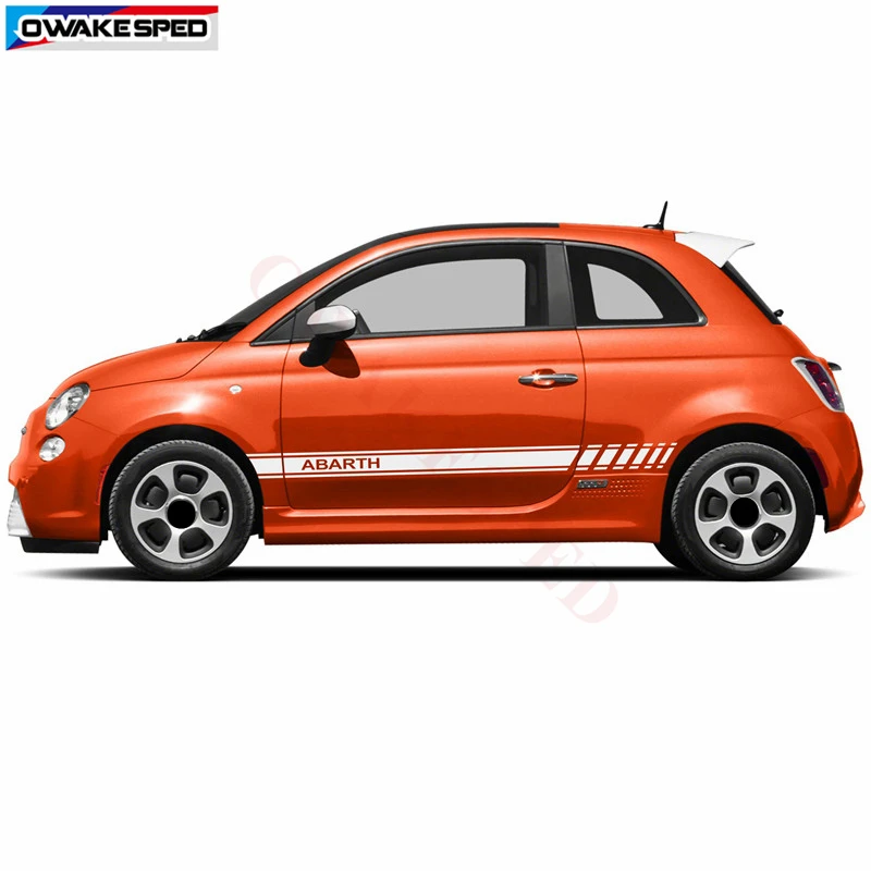 Стикер для автомобильной юбки Abarth стикер гонок и спорта обертывание в полоску