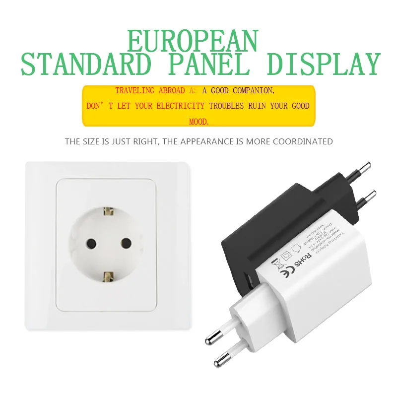 5V2A USB EU мобильный телефон зарядное устройство для путешествий в европе италия