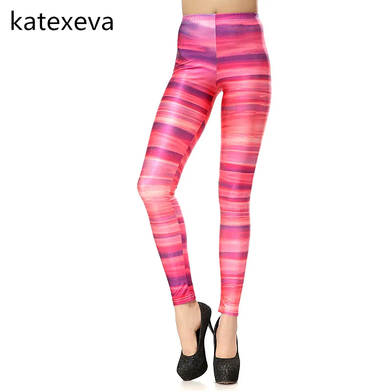 Katexeva 2018 Women's New Fashion Sexy High Waist Leggings Digital Print Stretch Slim Women S-XL | Женская одежда