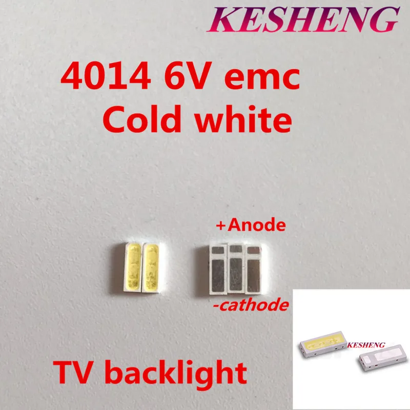 20 шт./лот 4014 4020 чип 2 SMD СВЕТОДИОДНЫЙ бисер холодный белый 1 Вт 6 в 150мА для ТВ/ЖК